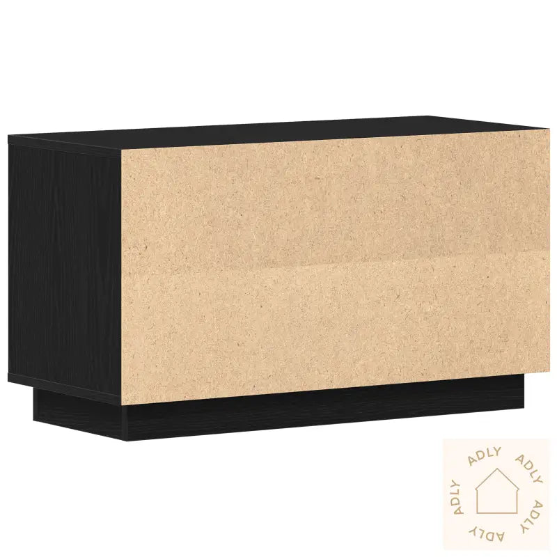 Tv-Benk Svart Eik 80X35X45 Cm Konstruert Tre