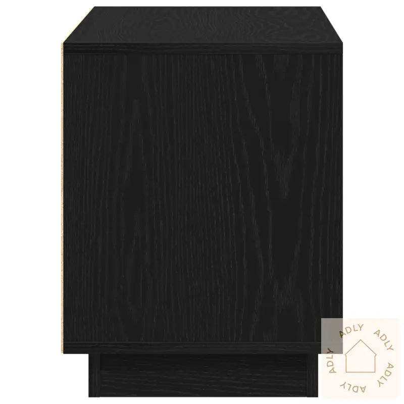 Tv-Benk Svart Eik 80X35X45 Cm Konstruert Tre