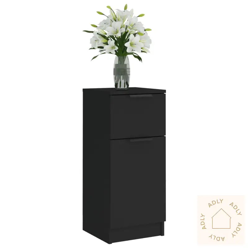 Skjenker 2 Stk Svart 30X30X70 Cm Konstruert Tre