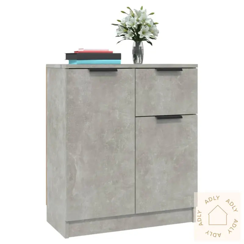 Skjenker 2 Stk Betonggrå 60X30X70 Cm Konstruert Tre