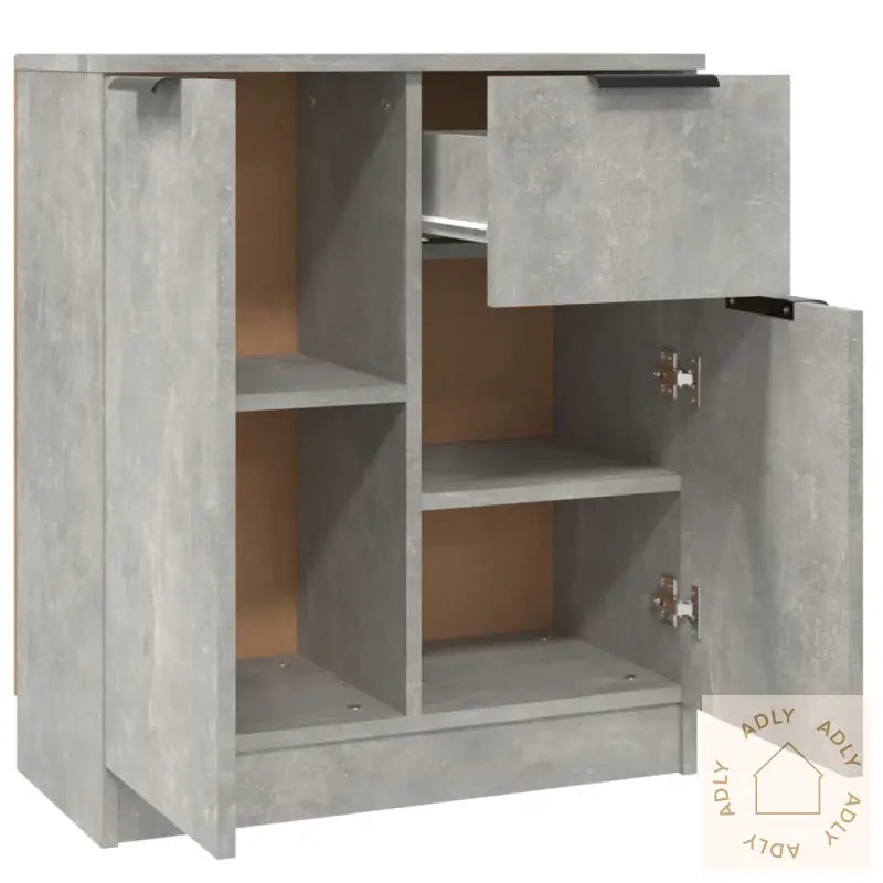 Skjenker 2 Stk Betonggrå 60X30X70 Cm Konstruert Tre