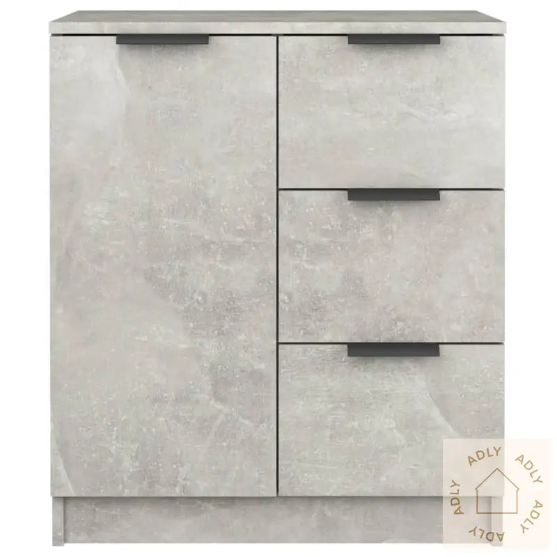 Skjenker 2 Stk Betonggrå 60X30X70 Cm Konstruert Tre