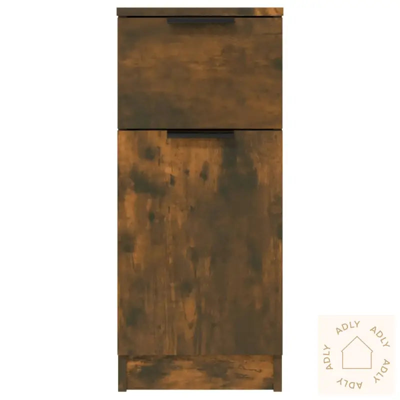 Skjenker 2 Stk Røkt Eik 30X30X70 Cm Konstruert Tre