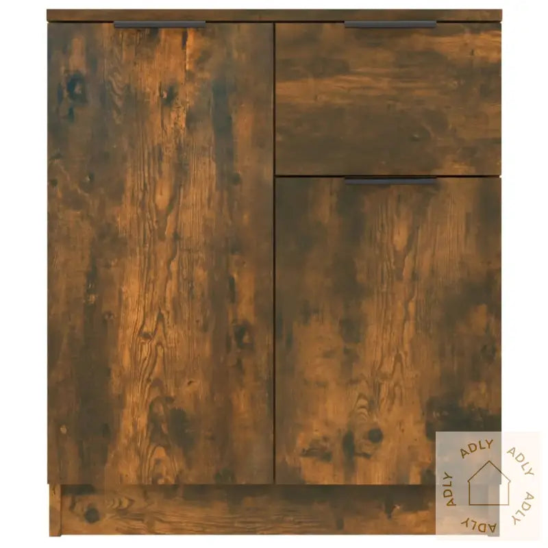 Skjenker 2 Stk Røkt Eik 60X30X70 Cm Konstruert Tre