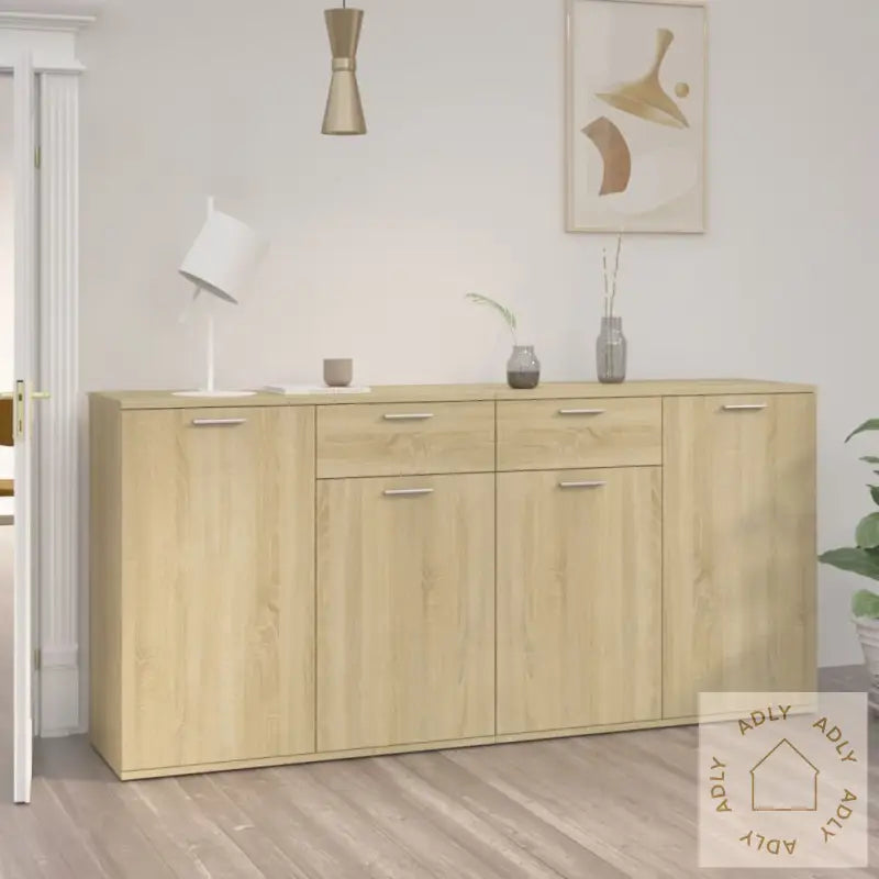 Skjenk Sonoma Eik 160X36X75 Cm Konstruert Tre