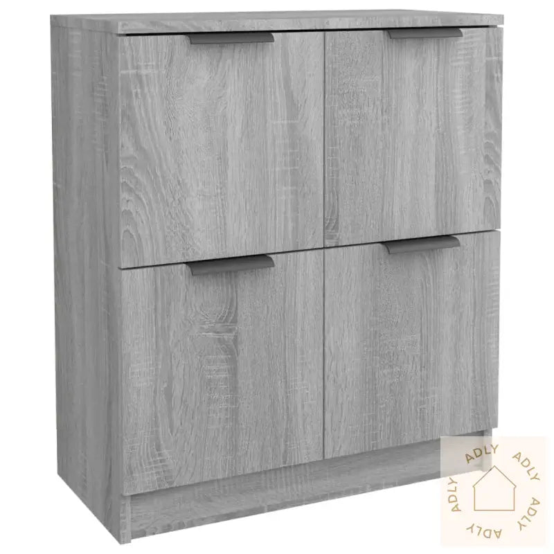 Skjenker 2 Stk Grå Sonoma 60X30X70 Cm Konstruert Tre