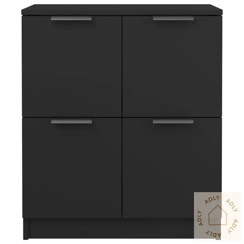 Skjenker 2 Stk Svart 60X30X70 Cm Konstruert Tre