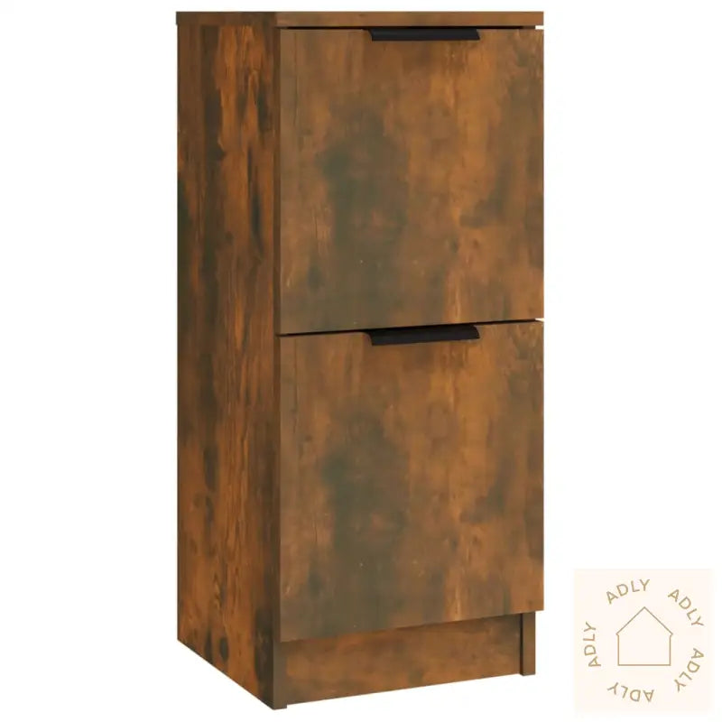 Skjenker 3 Stk Røkt Eik Konstruert Tre