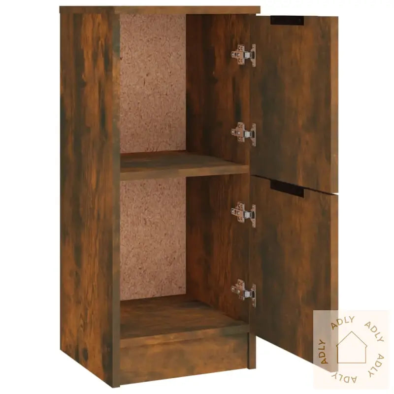 Skjenker 3 Stk Røkt Eik Konstruert Tre