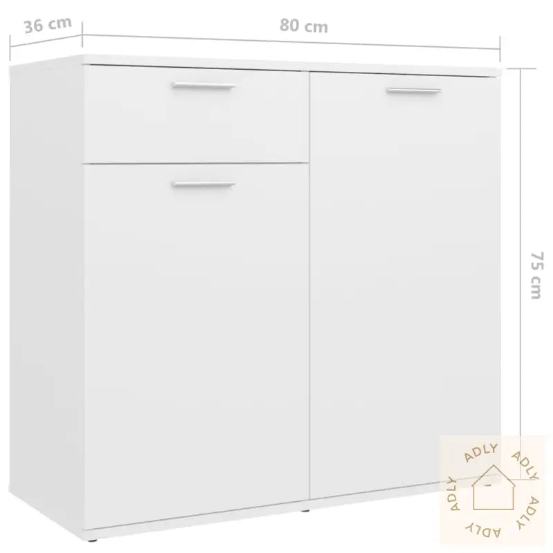 Skjenk Hvit 160X36X75 Cm Konstruert Tre