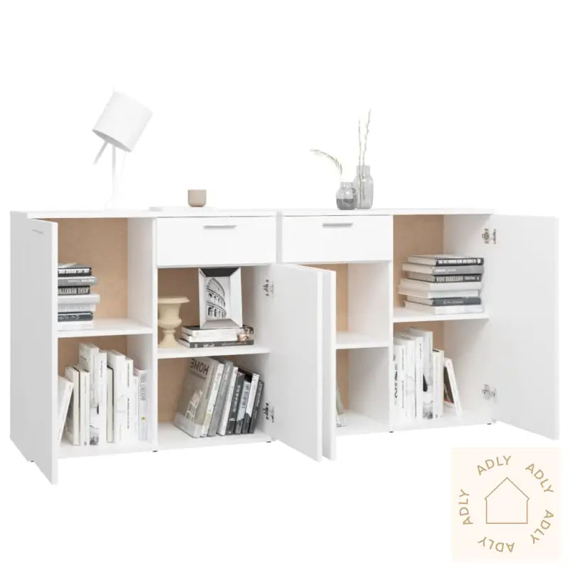 Skjenk Hvit 160X36X75 Cm Konstruert Tre