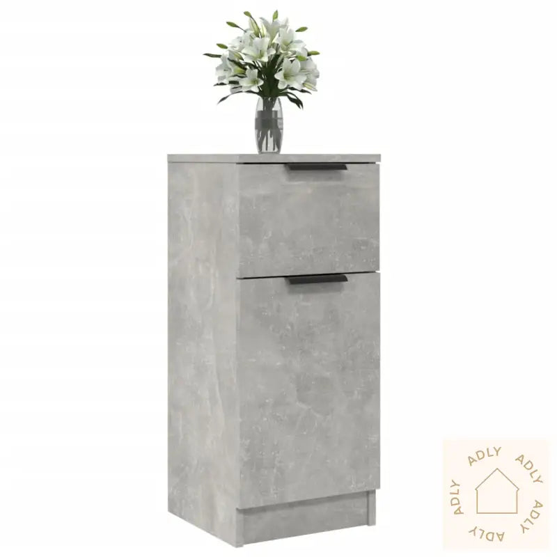 Skjenker 2 Stk Betonggrå 30X30X70 Cm Konstruert Tre
