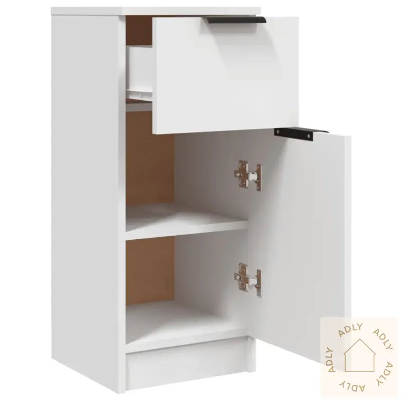 Skjenker 2 Stk Hvit 30X30X70 Cm Konstruert Tre