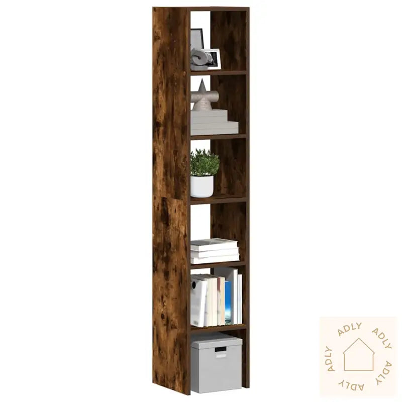 Bokhyller 2 Stk Stablebar Røkt Eik 30X30X80 Cm Konstruert Tre