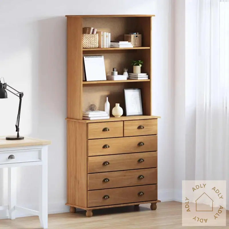 Hutch 'Askim'honningbrun 91X40X199.5 Cm Solid Furu