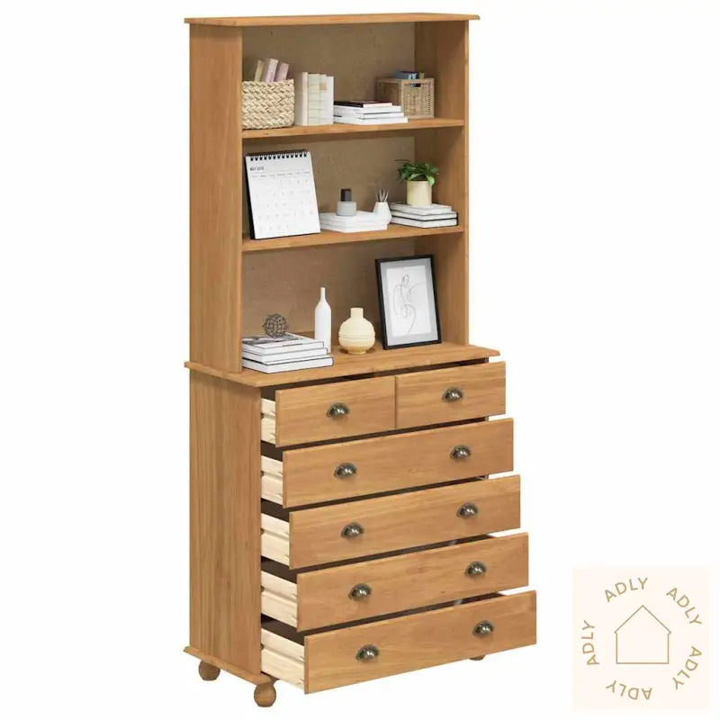 Hutch 'Askim'honningbrun 91X40X199.5 Cm Solid Furu
