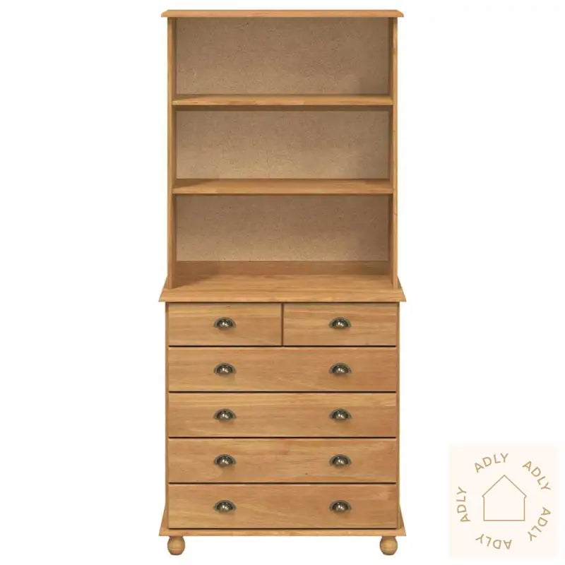 Hutch 'Askim'honningbrun 91X40X199.5 Cm Solid Furu