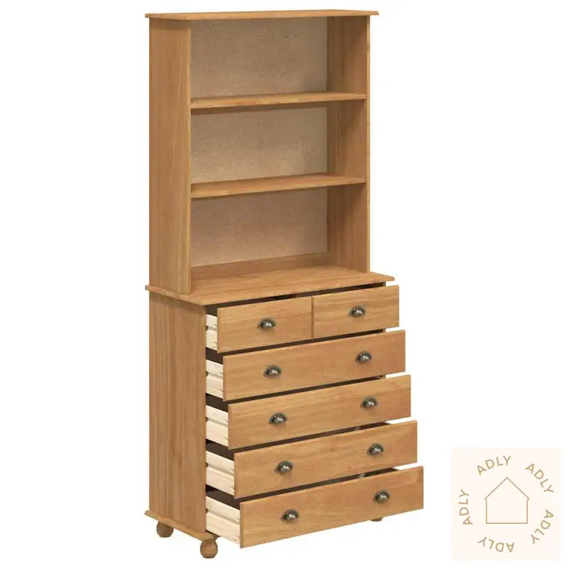 Hutch 'Askim'honningbrun 91X40X199.5 Cm Solid Furu