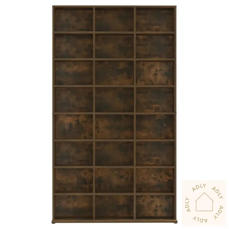 Cd-Skap Røkt Eik 102X23X177,5 Cm Konstruert Tre