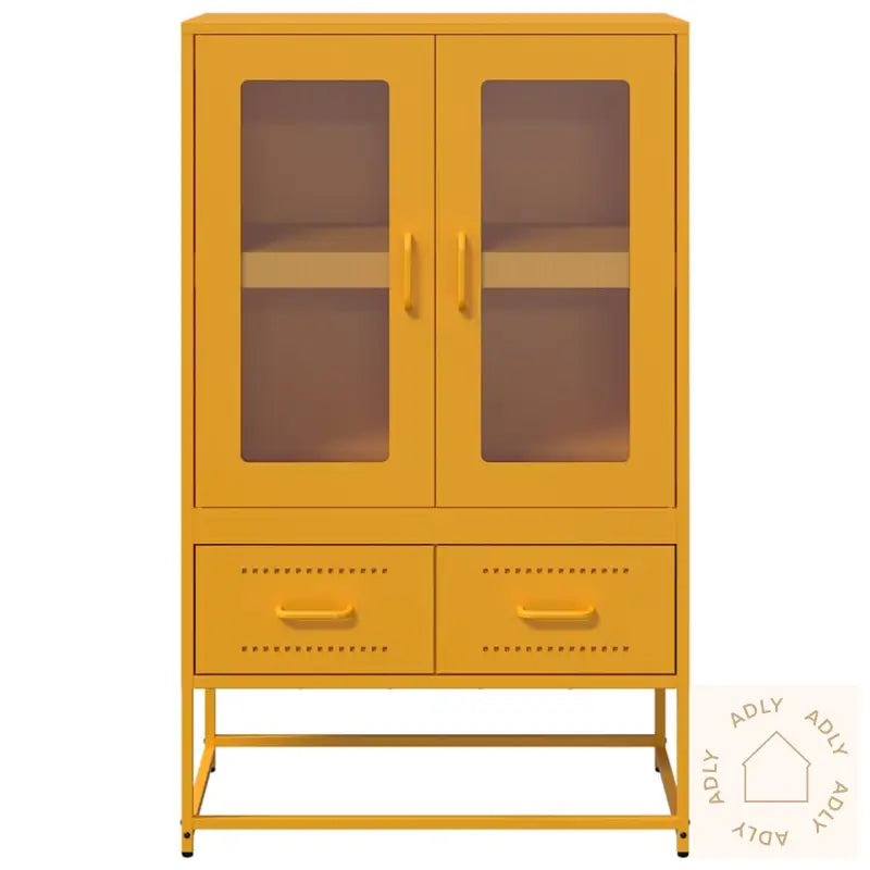 Highboard Sennepsgul 68X39X111,5 Cm Stål