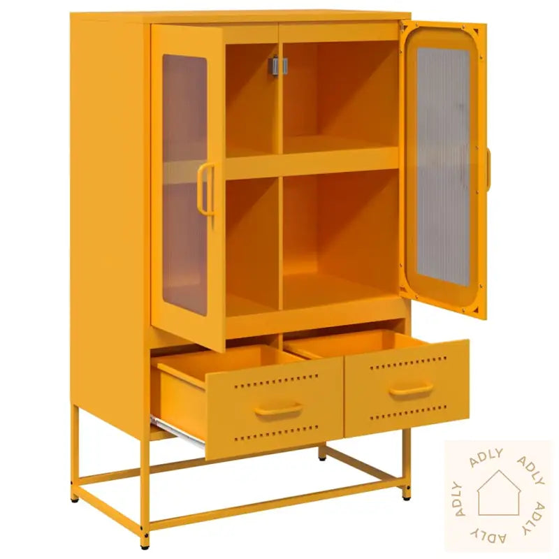 Highboard Sennepsgul 68X39X111,5 Cm Stål