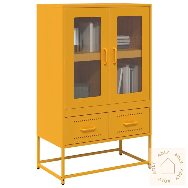Highboard Sennepsgul 68X39X111,5 Cm Stål