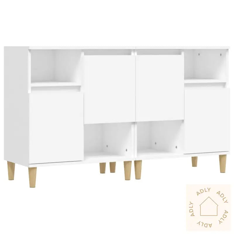 Skjenker 2 Stk Hvit 60X35X70 Cm Konstruert Tre