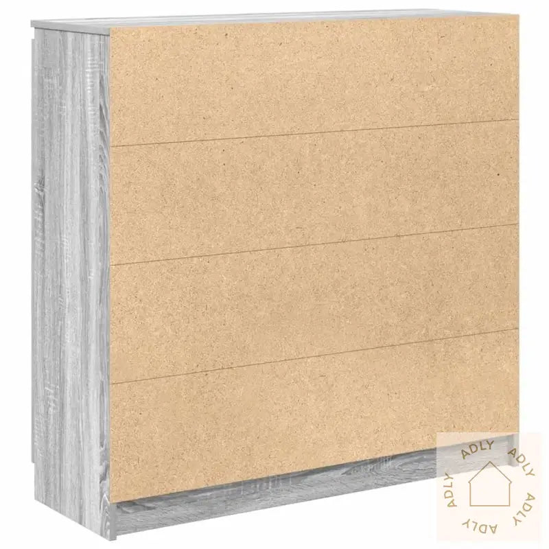 Skjenk Med Skuffer Grå Sonoma 100,5X35X98,5 Cm Konstruert Tre