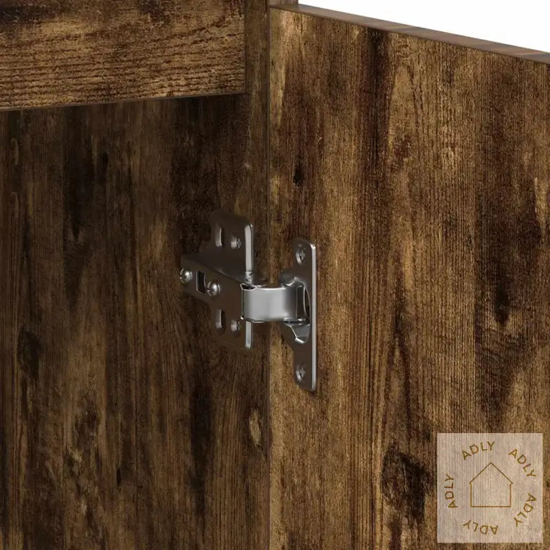 Skjenk Med Skuff Røkt Eik 71X35X84 Cm Konstruert Tre