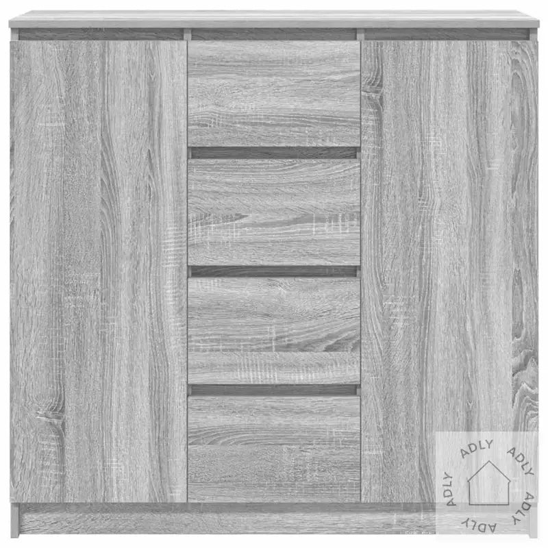 Skjenk Med Skuffer Grå Sonoma 100,5X35X98,5 Cm Konstruert Tre