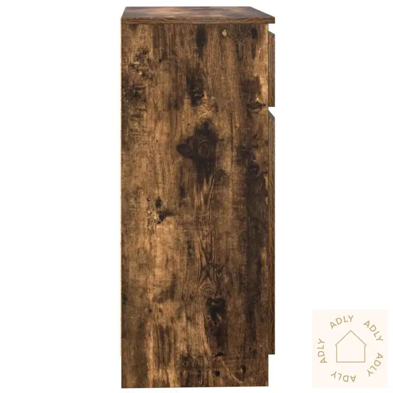 Skjenk Med Skuff Røkt Eik 71X35X84 Cm Konstruert Tre