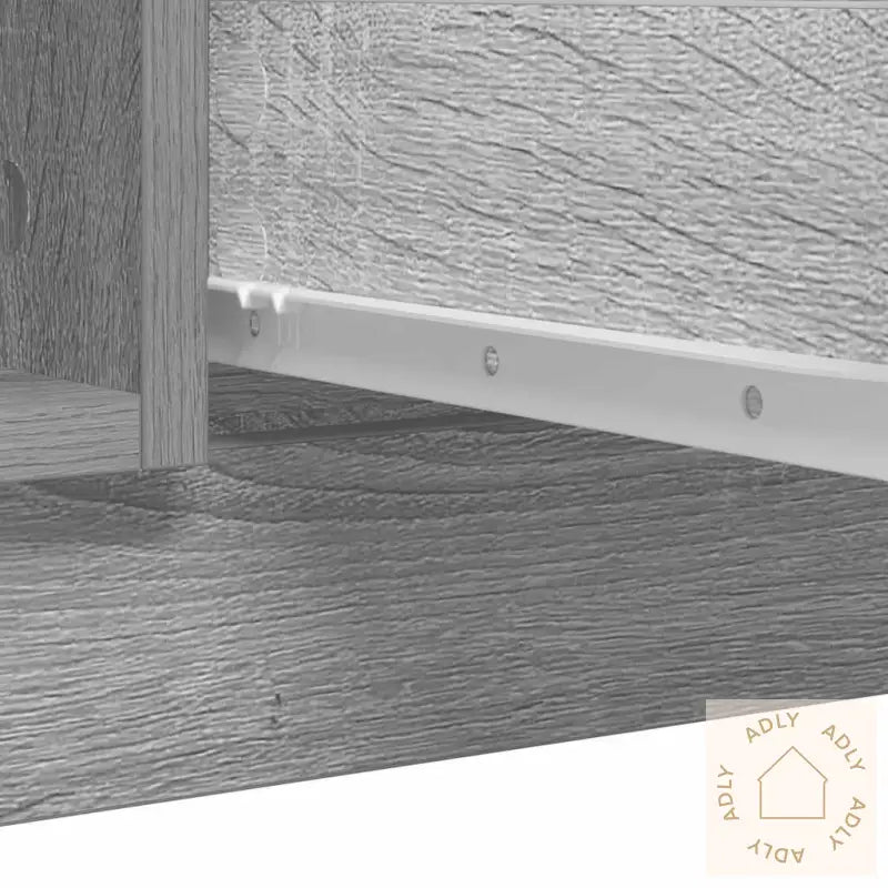 Skjenk Med Skuffer Grå Sonoma 100,5X35X98,5 Cm Konstruert Tre