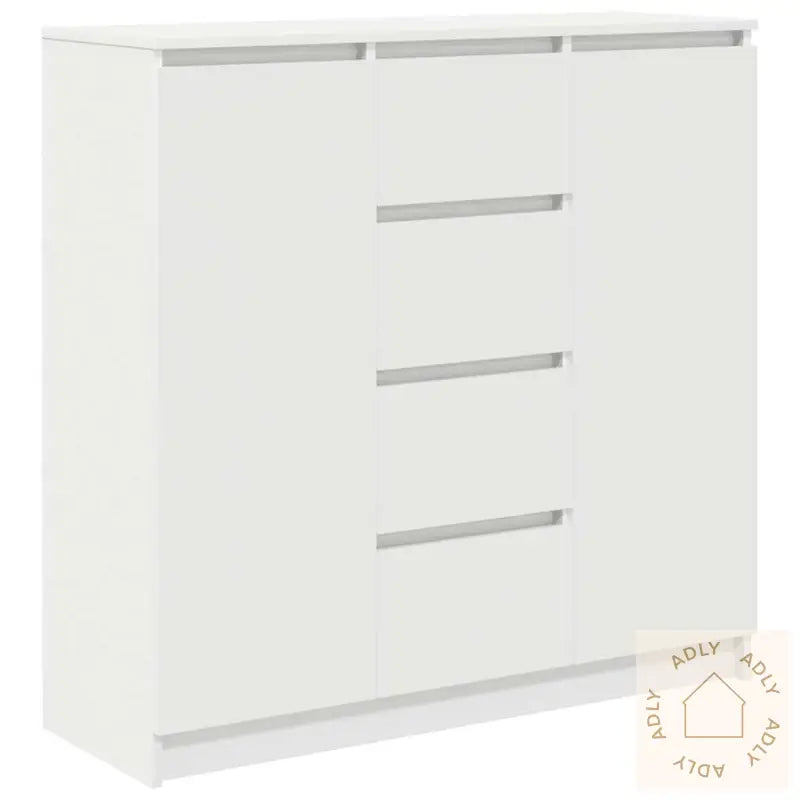 Skjenk Med Skuffer Hvit 100,5X35X76 Cm Konstruert Tre