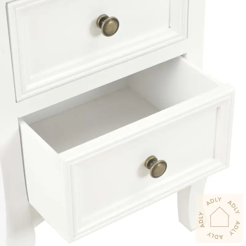 Nattbord 2 Stk 35X30X49 Mdf Hvit