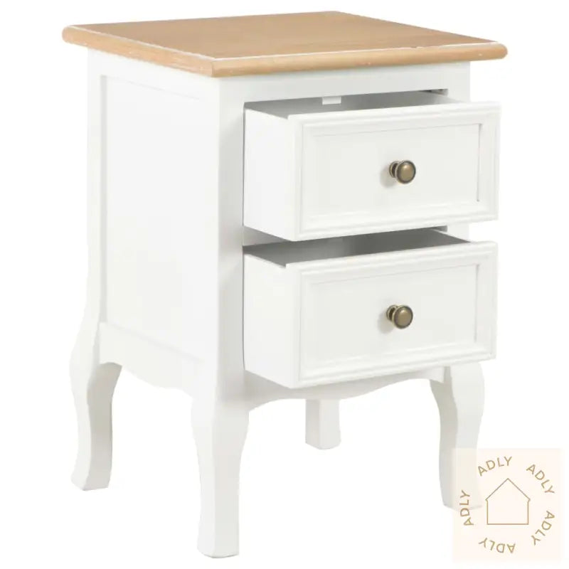 Nattbord 2 Stk 35X30X49 Mdf Hvit