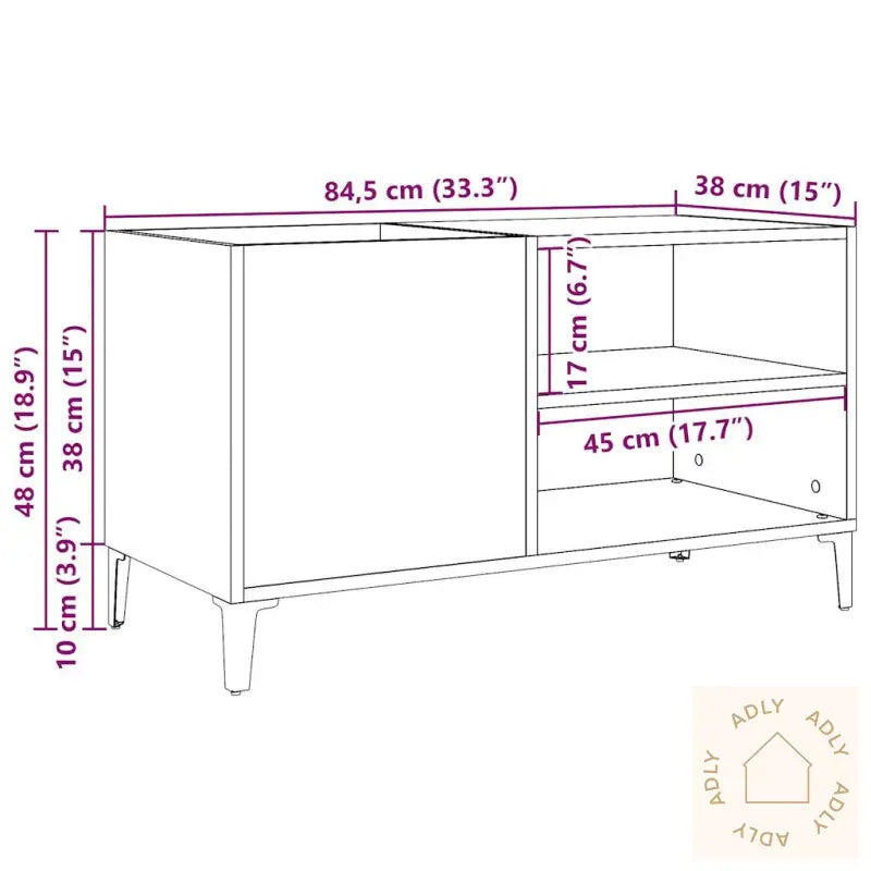 Plateskap Artisan Eik 84,5X38X48 Cm Konstruert Tre