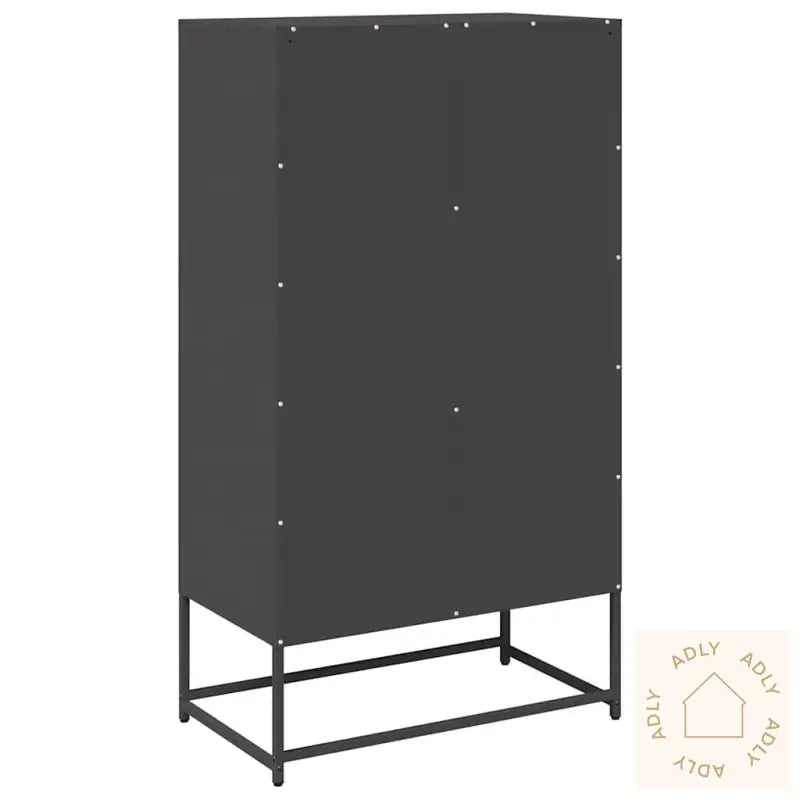 Highboard Svart 68X39X123 Cm Stål