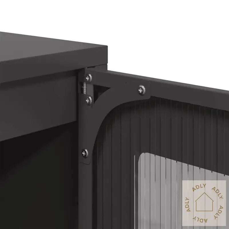 Highboard Svart 68X39X123 Cm Stål