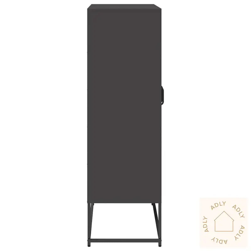 Highboard Svart 68X39X123 Cm Stål