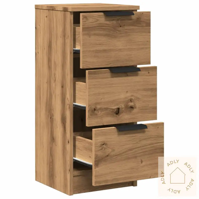 Skjenker 2 Stk Artisan Eik 30X30X70 Cm Konstruert Tre