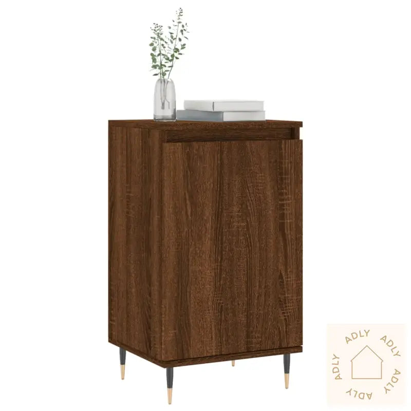 Skjenker 2 Stk Brun Eik 40X35X70 Cm Konstruert Tre