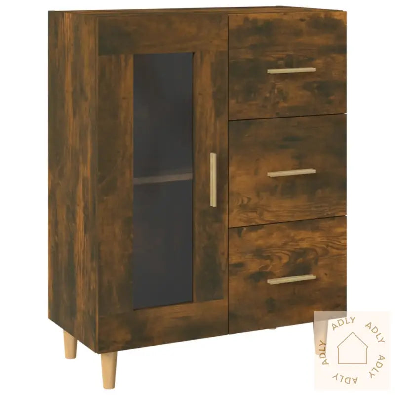 Skjenk Røkt Eik 69,5X34X90 Cm Konstruert Tre