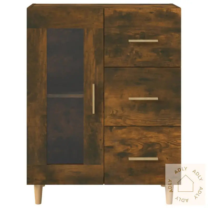 Skjenk Røkt Eik 69,5X34X90 Cm Konstruert Tre