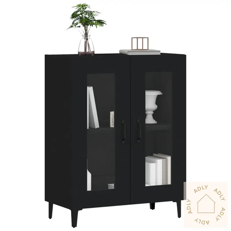 Skjenk Svart 69,5X34X90 Cm Konstruert Tre