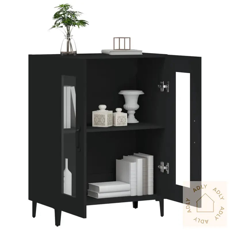 Skjenk Svart 69,5X34X90 Cm Konstruert Tre