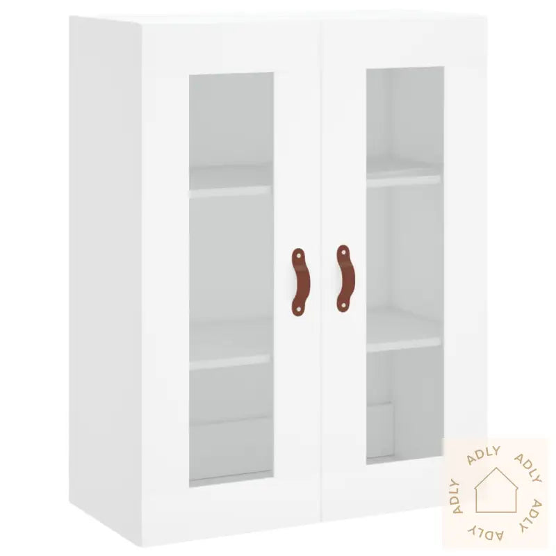 Veggskap 2 Stk Hvit Konstruert Tre