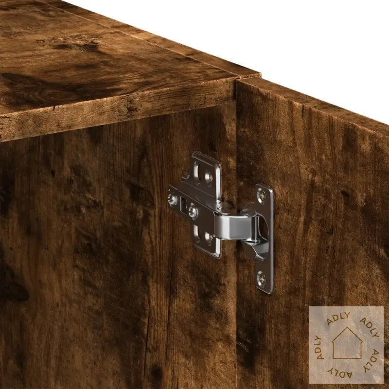 Oppbevaringsskap Røkt Eik 80X42,5X225 Cm Konstruert Tre