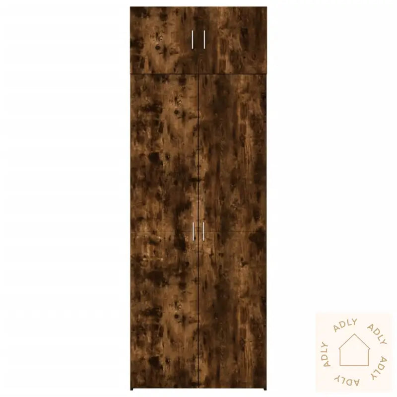 Oppbevaringsskap Røkt Eik 80X42,5X225 Cm Konstruert Tre