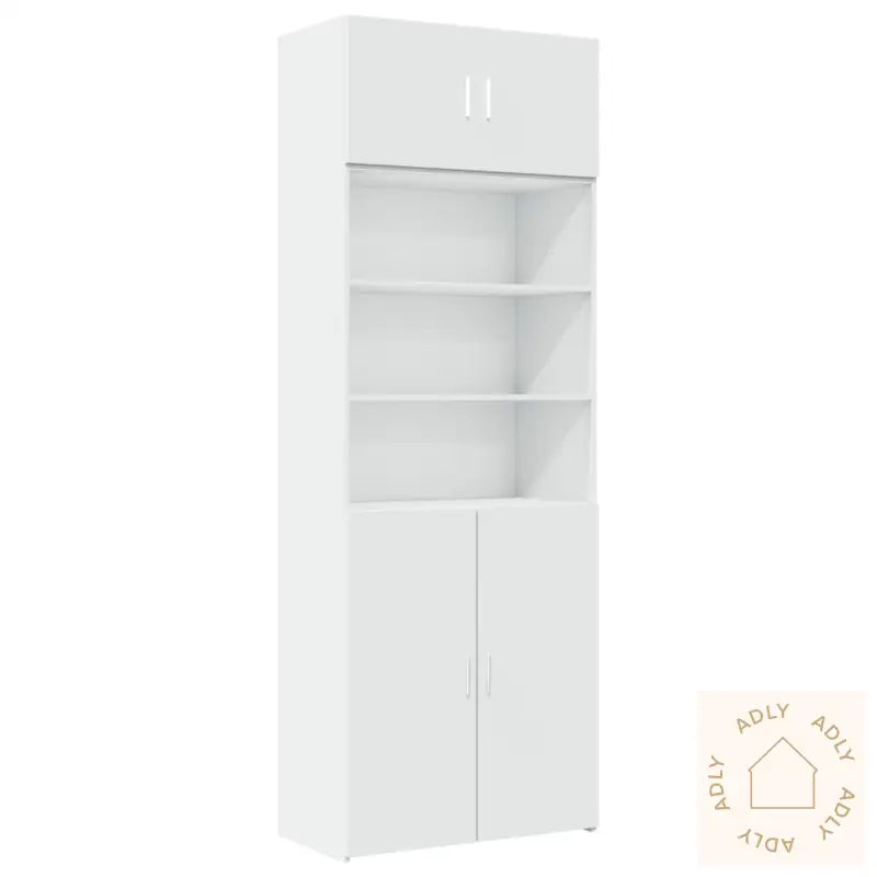 Oppbevaringsskap Hvit 80X42,5X225 Cm Konstruert Tre