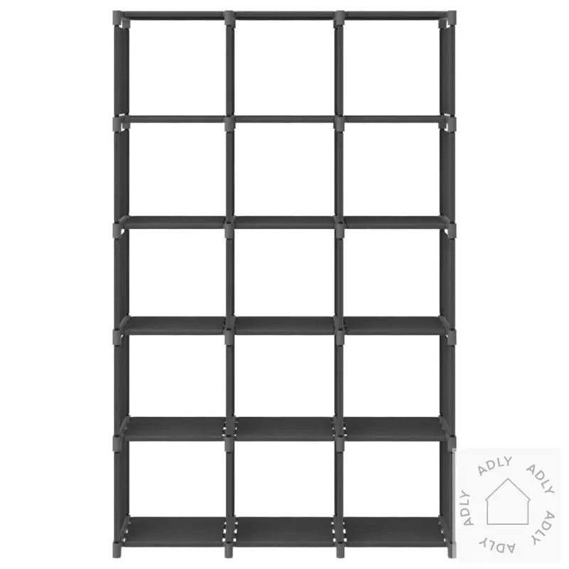 Displayhylle Med 15 Kuber Grå 103X30X175,5 Cm Stoff